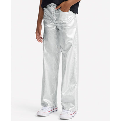 abercrombie kids Girls Shine High Rise Wide Leg Jeans