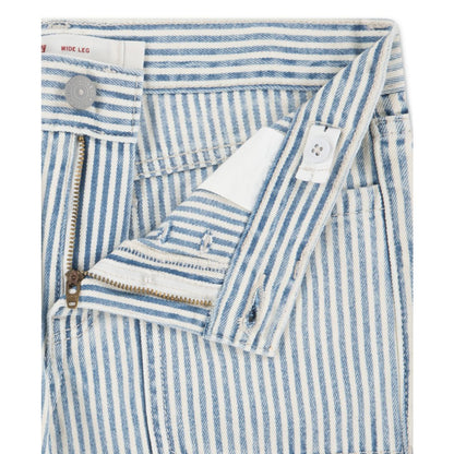 Levi's Girls' 7-16 Railroad Striped Wide Leg Jeans