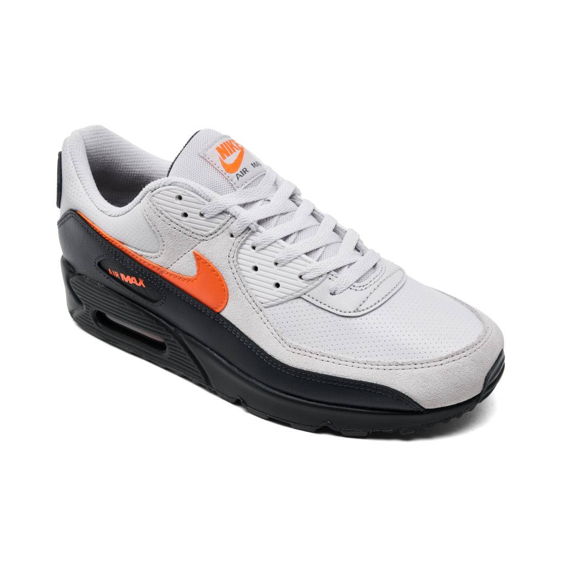 Nike Men's Air Max 90 Casual Sneakers from Finish Line - Gray, Black, Orange