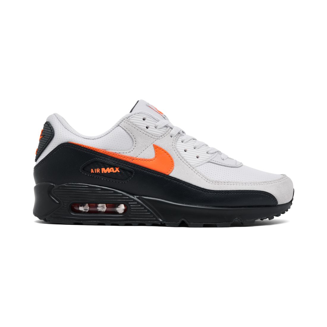 Nike Men's Air Max 90 Casual Sneakers from Finish Line - Gray, Black, Orange