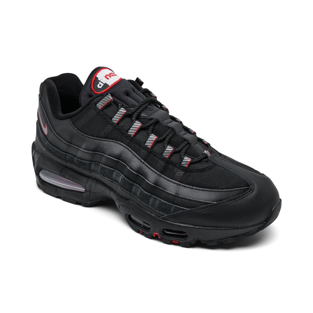 Nike Men's Air Max 95 Big Bubble Total 90 Casual Sneakers from Finish Line - Metallic Silver, Black