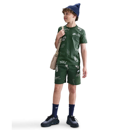 Nike Big Kids Sportswear Printed Cotton T-Shirt