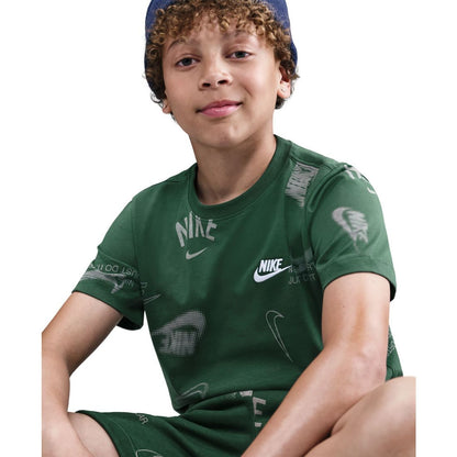 Nike Big Kids Sportswear Printed Cotton T-Shirt