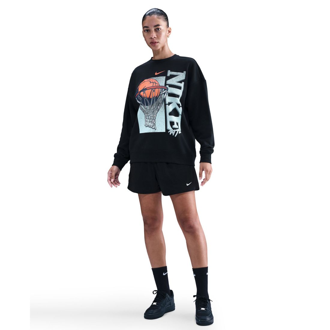 Nike Women's Fleece Loose Fit Crew Neck T-Shirt