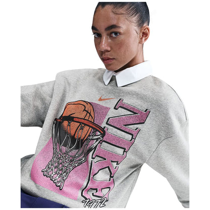 Nike Women's Fleece Loose Fit Crew Neck T-Shirt