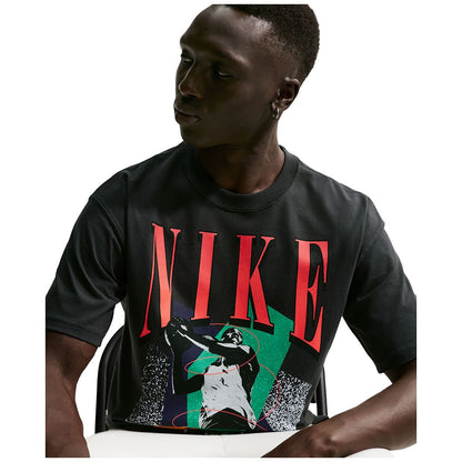 Nike Men's Basketball Ribbed Collar Graphic T-Shirt