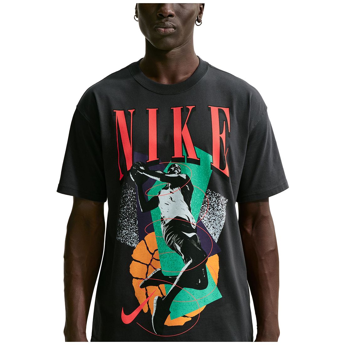 Nike Men's Basketball Ribbed Collar Graphic T-Shirt
