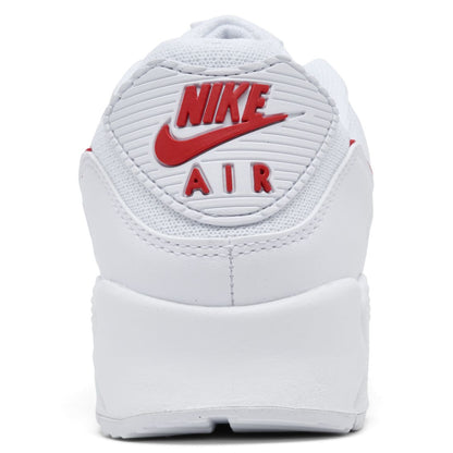 Nike Men's Air Max 90 Casual Sneakers from Finish Line - White, University Red