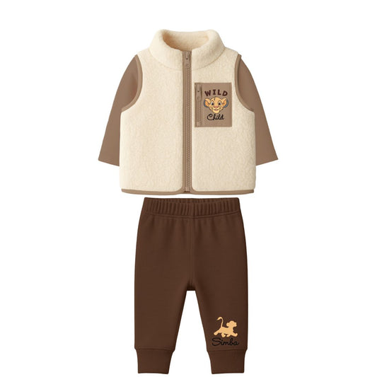 Disney Baby Boys 3-Piece Lion King Vest, Top and Joggers Set