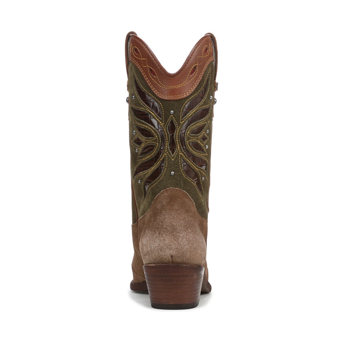 Sam Edelman Women's Rylin Slip On Western Boots - Light Terra Toffee, Olive Branch