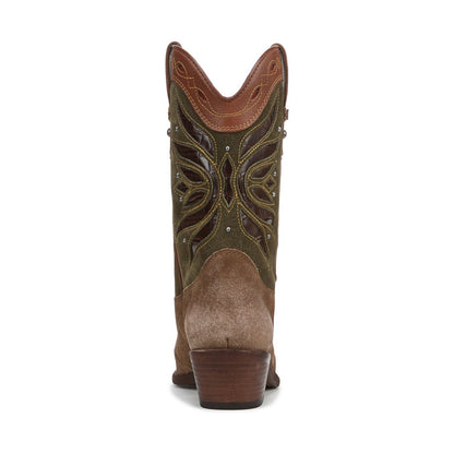 Sam Edelman Women's Rylin Slip On Western Boots - Light Terra Toffee, Olive Branch