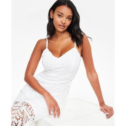 Siena Women's Floral-Lace V-Neck Sleeveless Dress