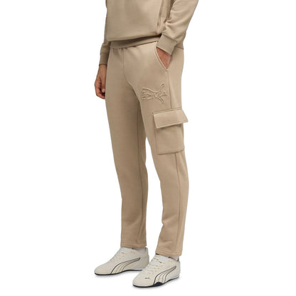 Puma Men's Ess Regular-Fit Logo Embossed Fleece Cargo Pants