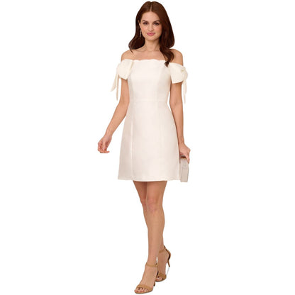 Adrianna Papell Women's Off-The-Shoulder Bow-Sleeve Dress
