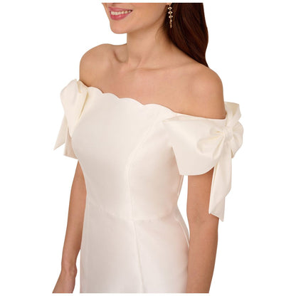 Adrianna Papell Women's Off-The-Shoulder Bow-Sleeve Dress