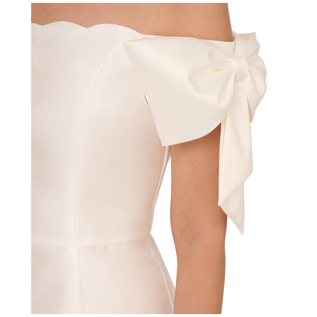 Adrianna Papell Women's Off-The-Shoulder Bow-Sleeve Dress