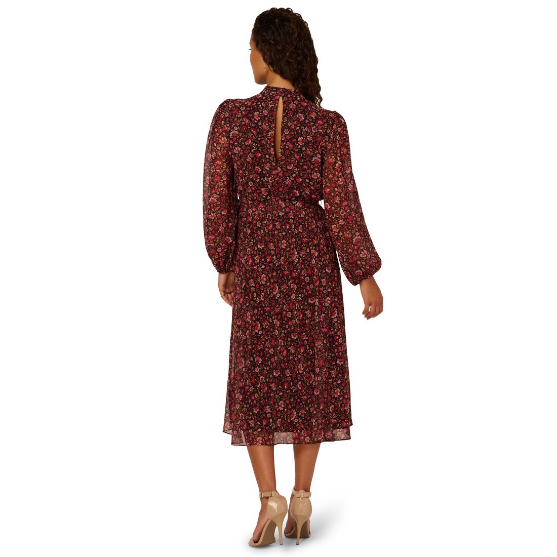 Adrianna Papell Women's Floral Chiffon Midi Dress
