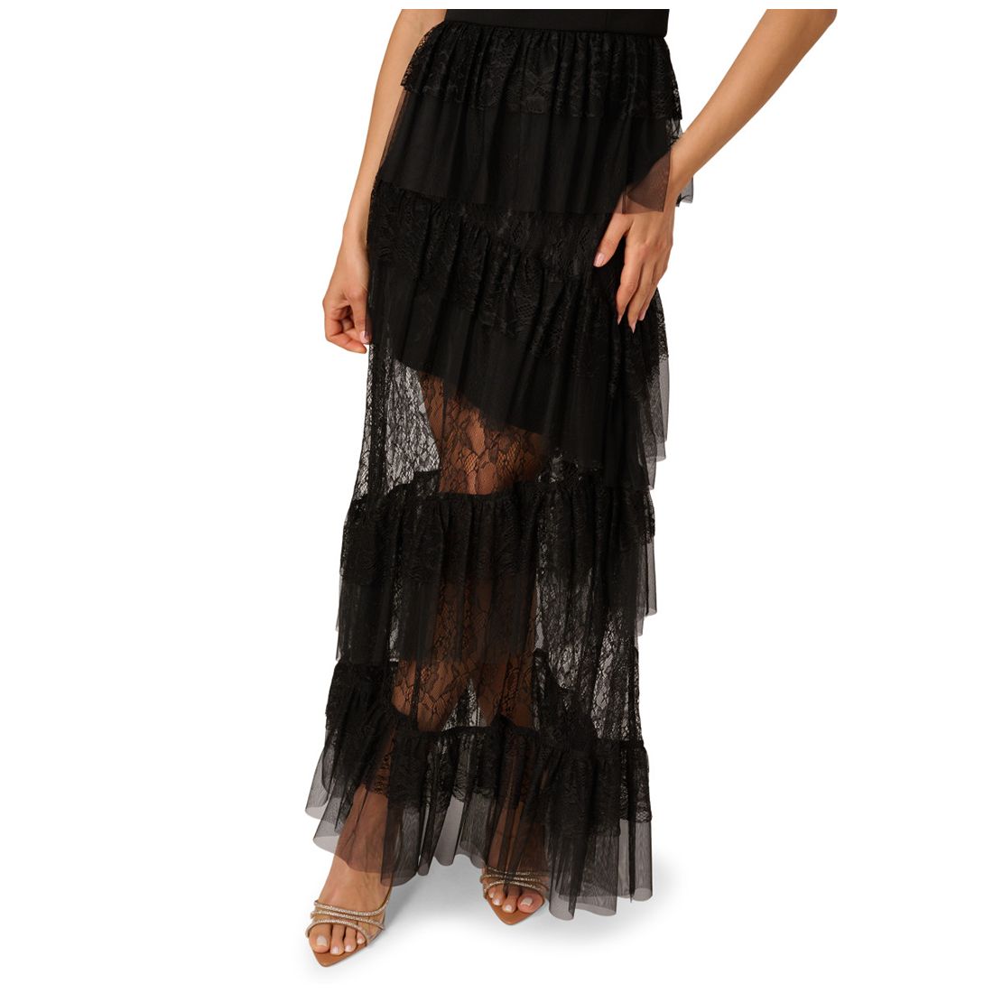 Adrianna Women's Off-The-Shoulder Layered Lace Gown