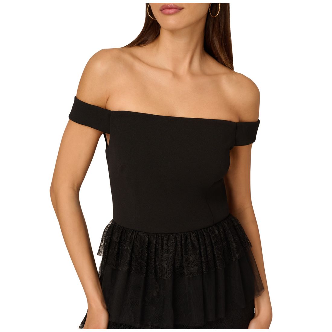 Adrianna Women's Off-The-Shoulder Layered Lace Gown