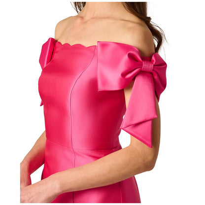 Adrianna Papell Women's Off-The-Shoulder Bow-Sleeve Dress