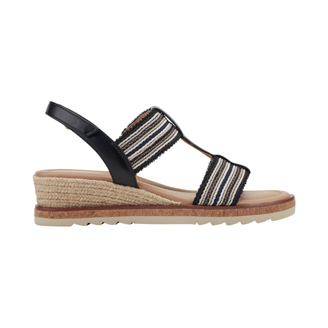 Easy Spirit Women's Selene Strappy Wedge Slingback Sandals