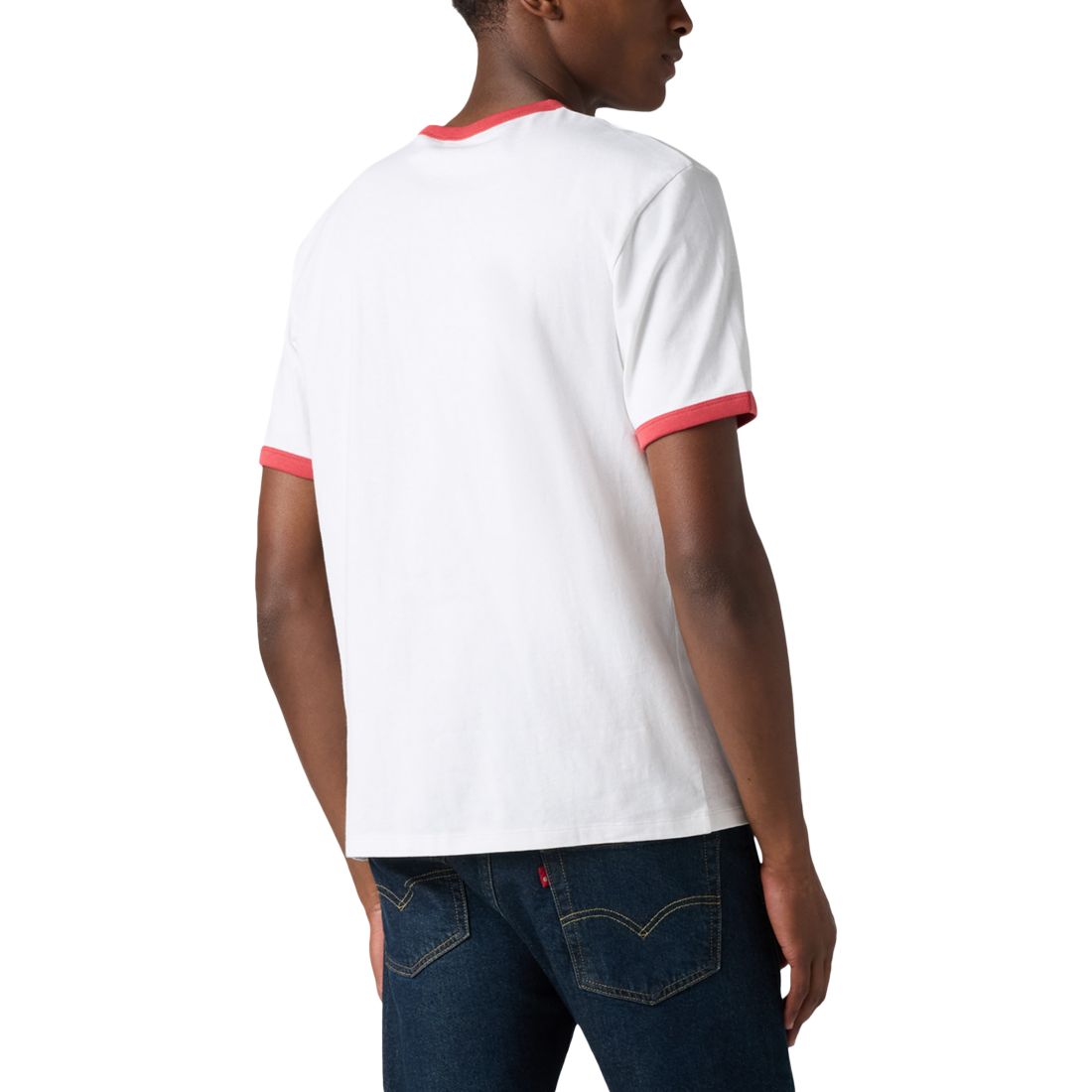 Levi's Men's Classic Fit Short Sleeve Retro Embroidered Ringer Crewneck T-Shirt
