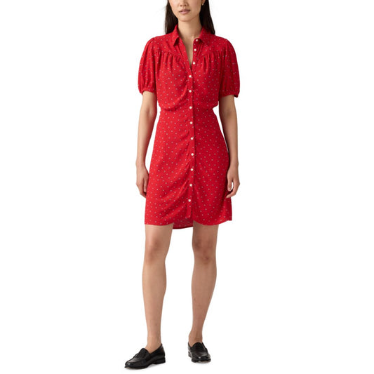 Levi's Women's Cotton Lea Button-Front Mini Dress
