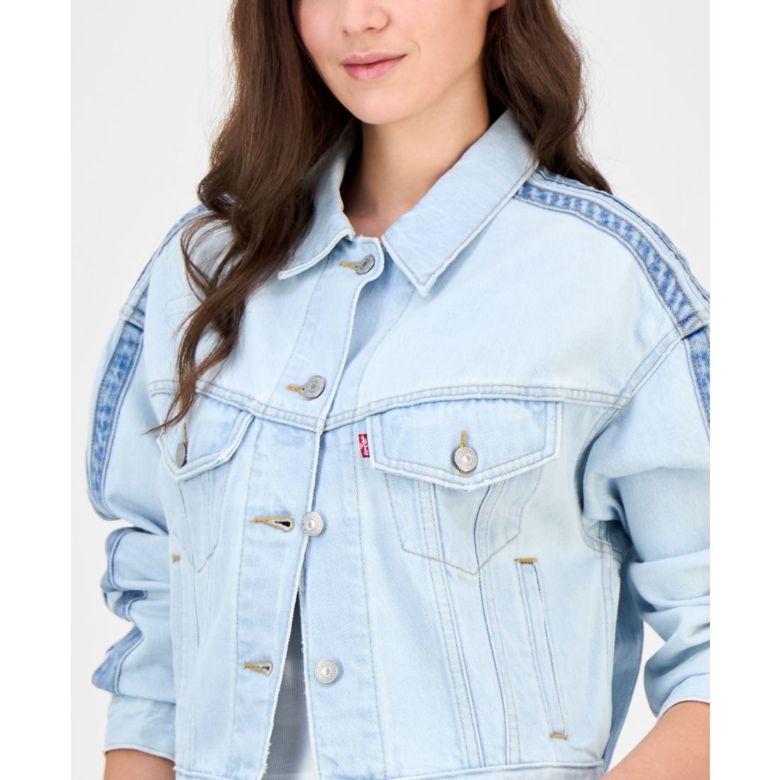 Levi's Women's 90s Stripe Shrunken Trucker Jacket
