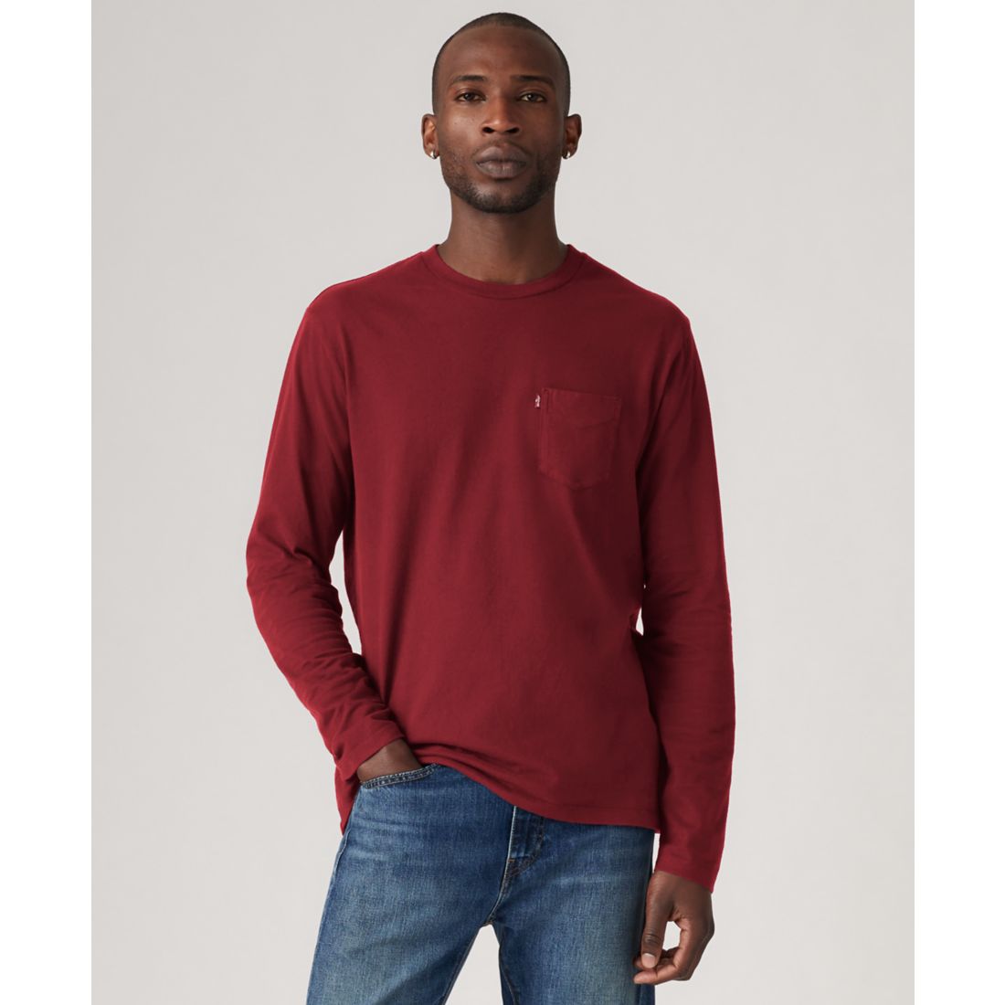 Levi's Men's Long Sleeve Crewneck Pocket T-Shirt