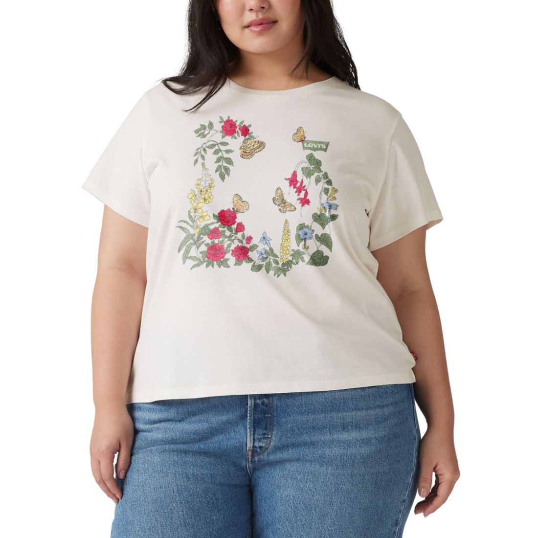 Levi's Plus Size Perfect Rose Garden Logo T-Shirt