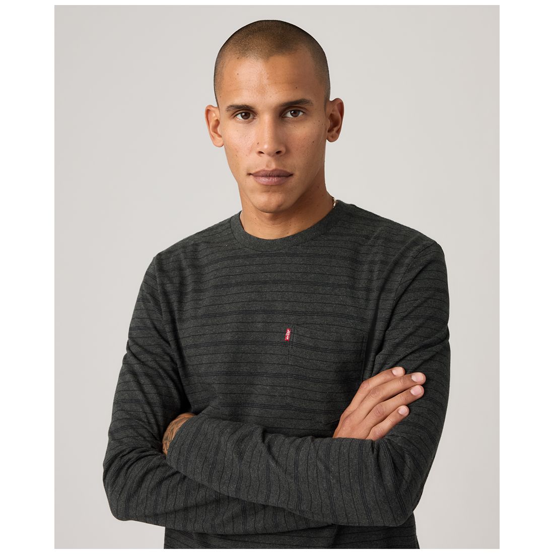 Levi's Men's Long Sleeve Crewneck Pocket T-Shirt