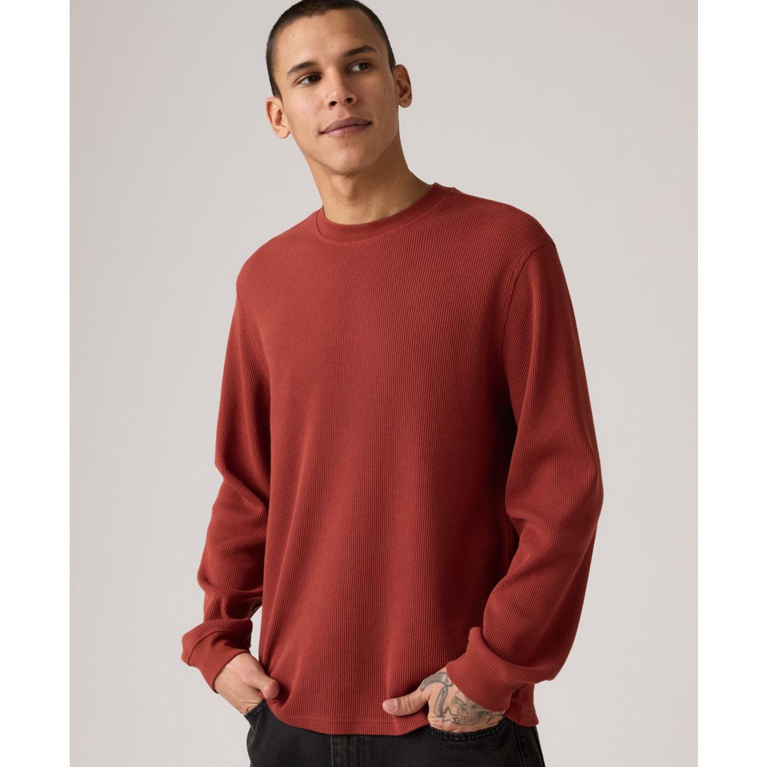 Levi's Men's Waffle Knit Thermal Long Sleeve T-Shirt