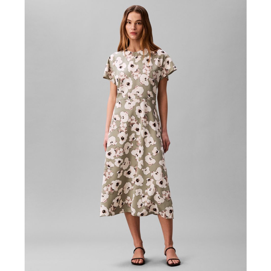 Calvin Klein Women's Crewneck Midi Dress