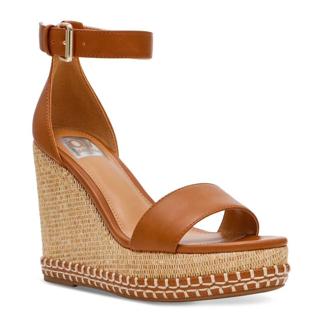 Dv Dolce Vita Women's Tammara Ankle-Strap Platform Whipstitch Wedge Sandals