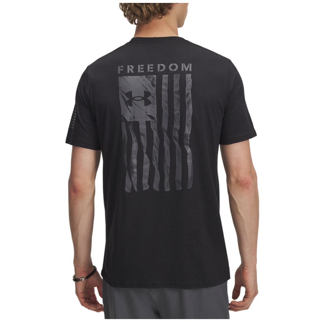 Under Armour Men's Freedom Flag Logo T-Shirt - Black / / White