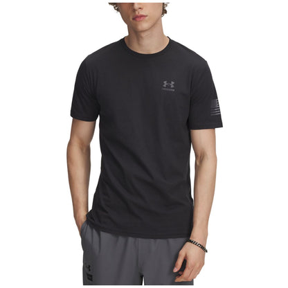 Under Armour Men's Freedom Flag Logo T-Shirt - Black / / Castlerock