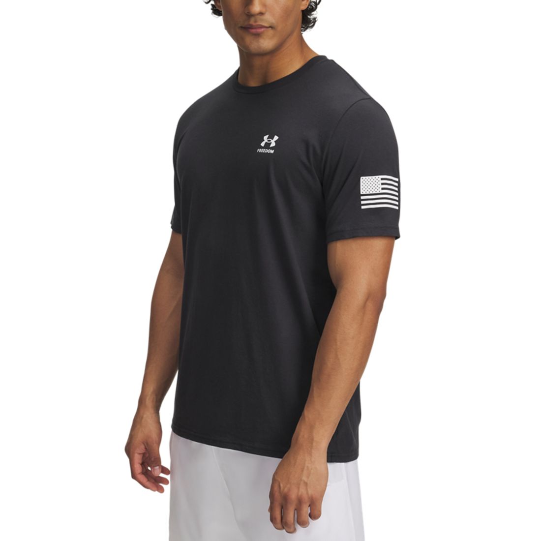 Under Armour Men's Freedom Flag Logo T-Shirt - Black / / White