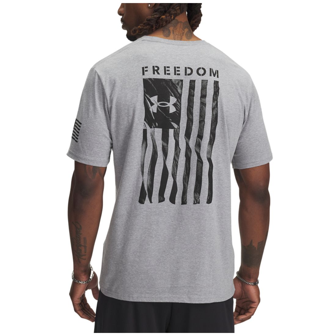 Under Armour Men's Freedom Flag Logo T-Shirt - Black / / Castlerock