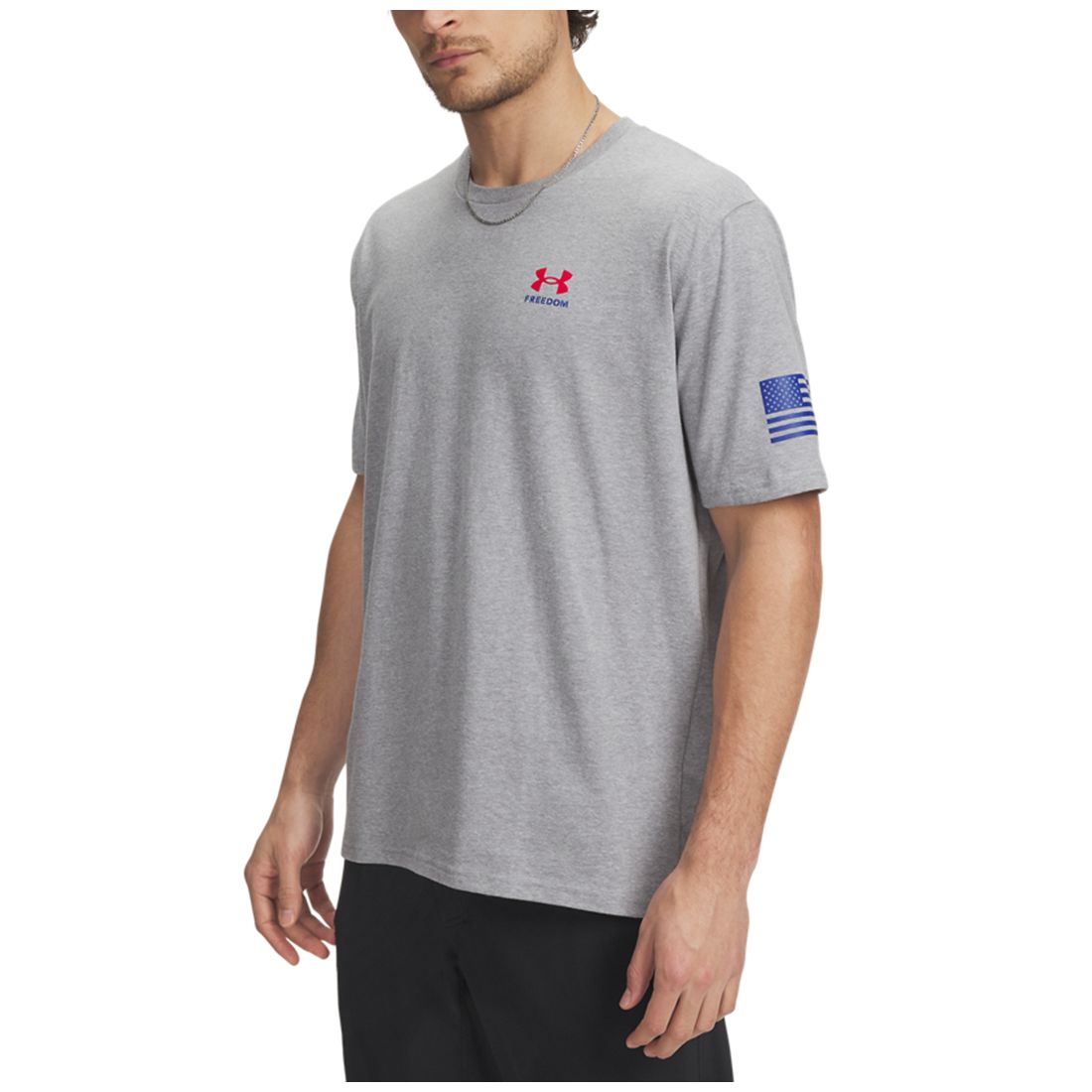 Under Armour Men's Freedom Flag Logo T-Shirt - Black / / Castlerock