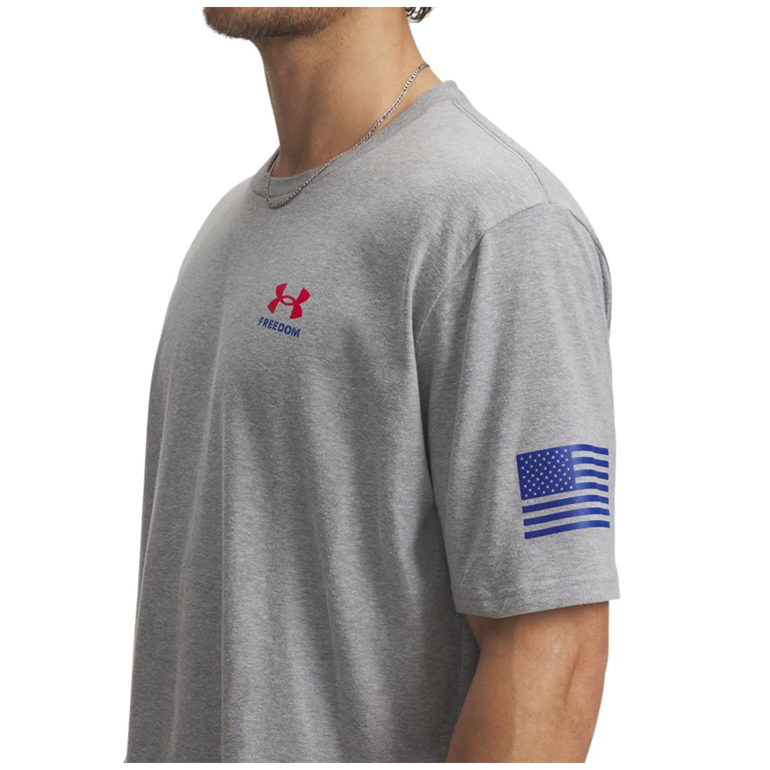 Under Armour Men's Freedom Flag Logo T-Shirt - Black / / Castlerock