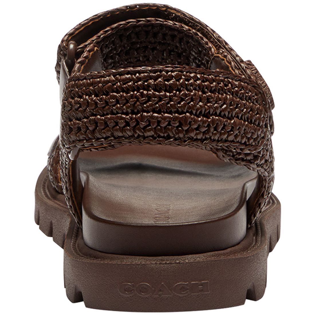 Coach Women's Brynn Raffia Round Toe Sandals