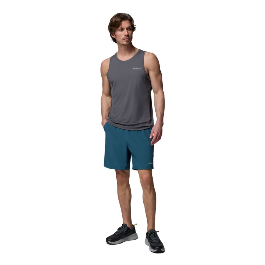 Columbia Men's Vital Valley Regular-Fit Shorts - Stone Green, Greenscape