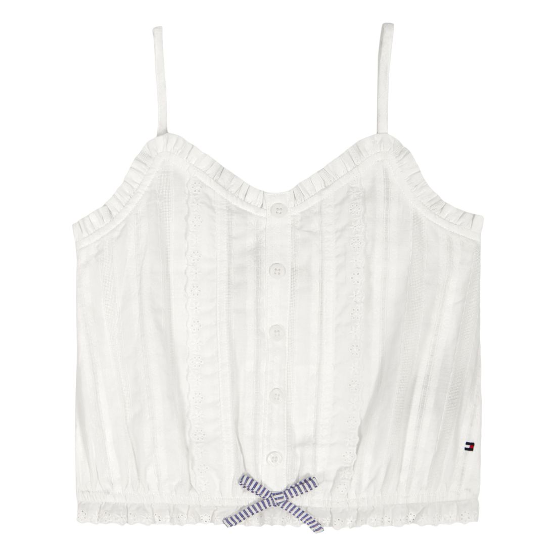 Tommy Hilfiger Girls' 7-16 Ruffle Trim Lace Cami Top