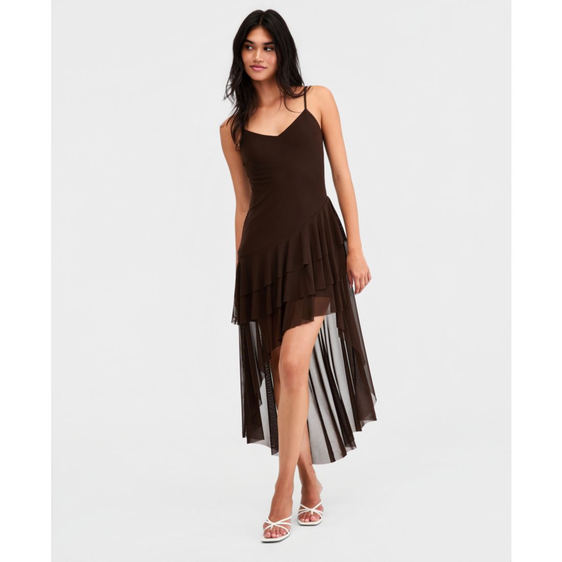 Bar Iii Women's Tiered High-Low Dress, Macy's Exclusive