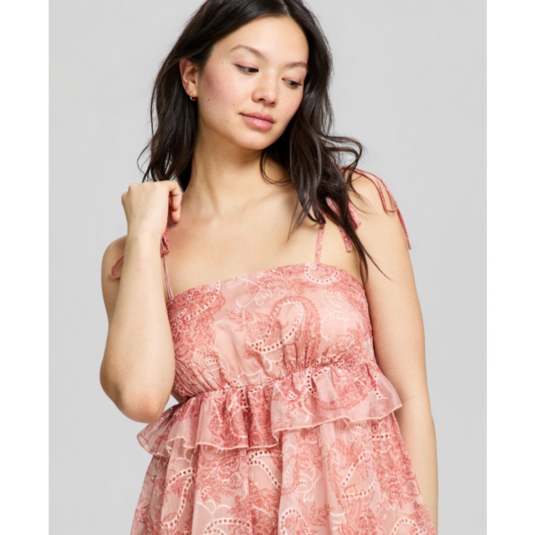 And Now This Women's Paisley Ruffle Mini Dress, Macy's Exclusive