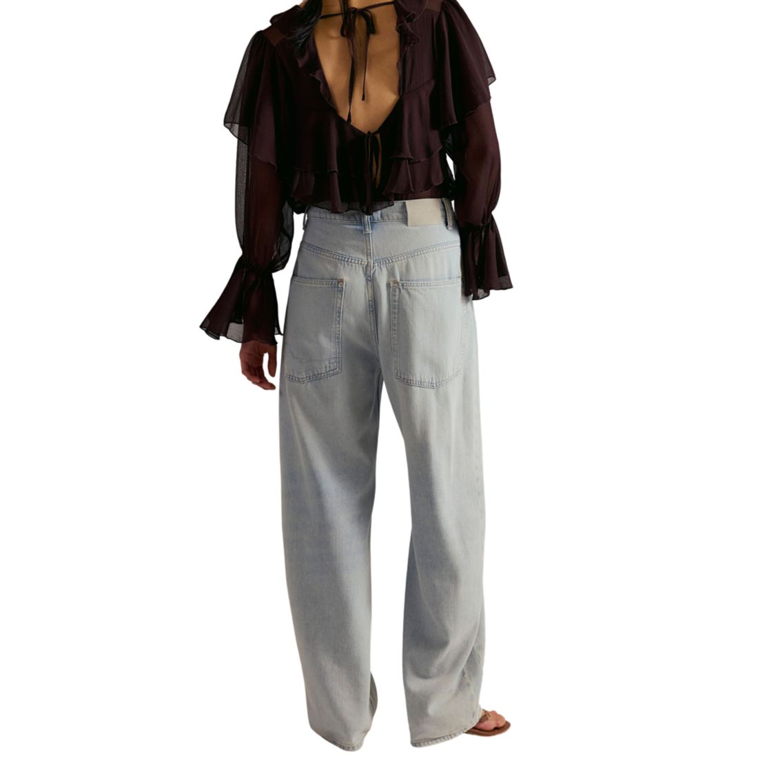 Free People Women's Truro Baggy Puddle High Rise Jeans