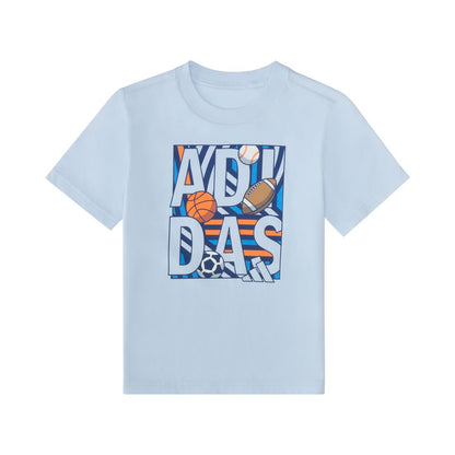 adidas Boys' 2T-7 Essential Graphic T-Shirt and Shorts, 2-Piece Set