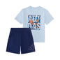 adidas Boys' 2T-7 Essential Graphic T-Shirt and Shorts, 2-Piece Set