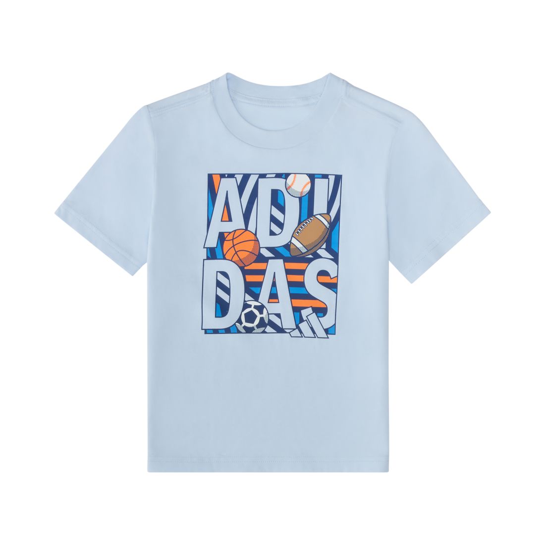 adidas Boys' 2T-7 Essential Graphic T-Shirt and Shorts, 2-Piece Set