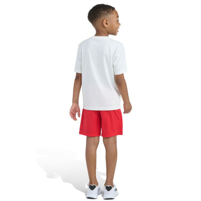 adidas Boys' 2T-7 Essential Graphic T-Shirt and Shorts, 2-Piece Set